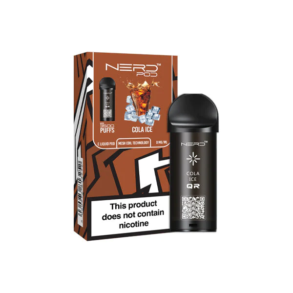  Nerd Pod Prefilled Pod  - Cola Ice - Zero Nicotine (3500 Puffs) 